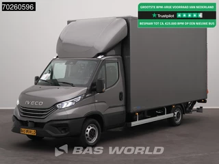 Iveco Daily 35S21 3.0L Automaat Laadklep Zijdeur ACC LED CarPlay Lat om Lat D'Hollandia BPM VRIJ! 3,5t Trekvermogen Meubelbak Koffer Bakwagen Airco