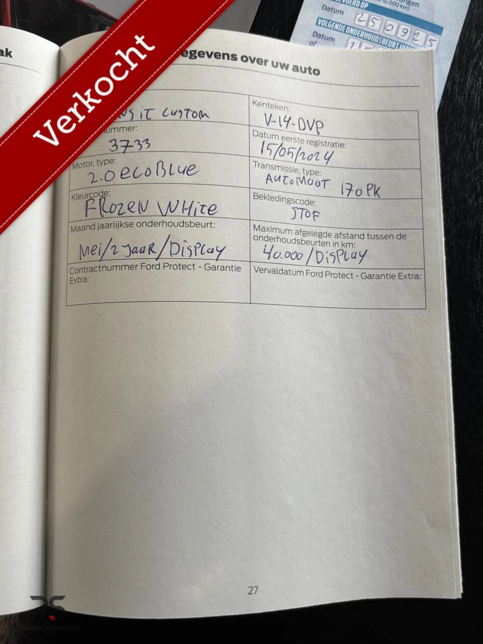 Hoofdafbeelding Ford Transit Custom