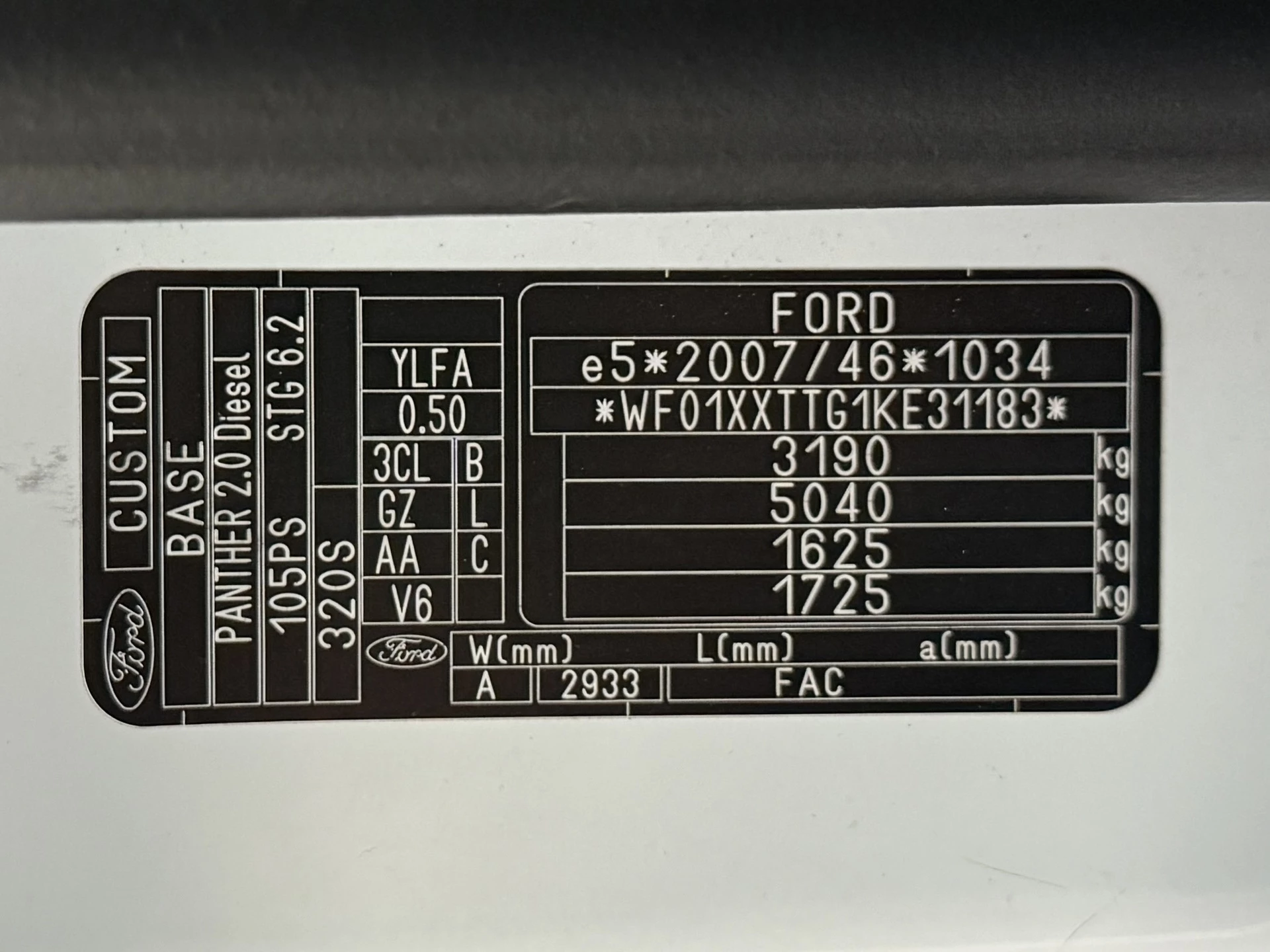 Hoofdafbeelding Ford Transit Custom