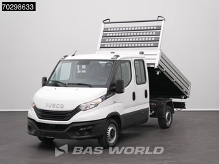 Iveco Daily 35S16 Driezijdige Automaat Kipper Dubbel Cabine 3,5t Trekhaak 160PK Airco Camera Euro6 Tipper Benne Kieper Airco Trekhaak