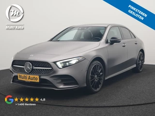 Mercedes-Benz A-Klasse 250 e AMG Night Pakket PHEV 218pk | Adaptive Cruise | Head Up | Multi Beam LED | Alcantara Sportstoelen Verwarmd | Night Pakket | Sfeerverlichting | MBUX | Apple Carplay | Widescreen Navi | 19"L.M | Mountaingrau Magno | Plug 