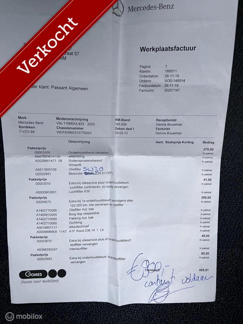 Hoofdafbeelding Mercedes-Benz Vito