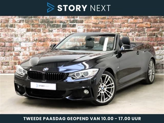 BMW 4 Serie Cabrio 420i High Executive M Sport Pakket Automaat / Navigatie Professional / Elektrisch Verstelbare Sportstoelen / Xenon / Shadow Line / 19 Inch / Stoelverwarming / Air Collar / Parkeersensoren voor+achter / Cruise Control / Leder / Hifi / Climate Control / Bluetooth