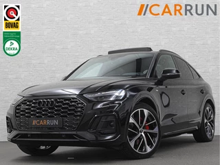 Audi Q5 Sportback 300pk TFSI e S-Line Competition | RS-Leder | Luchtvering | 360 Camera | Panorama | B&O | ACC | SQ5 Diffuser | Sfeerverlichting | Trekhaak | Stoelverwarming V+A | LED-Matrix | Keyless-Entry | Memory | Zonwering | Standkachel | Stuurverwarming | 21 inch | Black-Optic | Carplay |