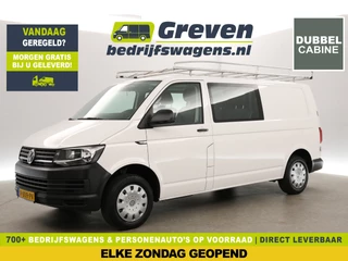 Volkswagen Transporter 2.0 TDI L2H1 140PK | Dubbele Cabine | 6 Persoons | Airco Carplay Navi Imperiaal Trekhaak