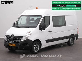 Renault Master 110PK Dubbel Cabine L2H2 Trekhaak Airco Cruise Euro6 DC Doka Mixto Airco Trekhaak Cruise control
