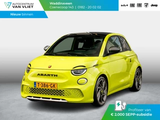 Hoofdafbeelding Abarth 500e Abarth 500e 42 kWh Turismo 155pk | Clima | Pack Winter | Cruise | Apple Carplay | Leder | Priv. glass | JBL | BSM | Sepp €2.000,-