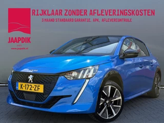 Peugeot e-208 BWJ 2021 EV GT 136 PK Pack 50 kWh FULL LED | STOELVEW. | KEYLESS | CAMERA | PANO | ADAPTIVE CRUISE | HALF LEDER | NAVI | CARPLAY + ANDROID | CLIMA | LMV | PDC