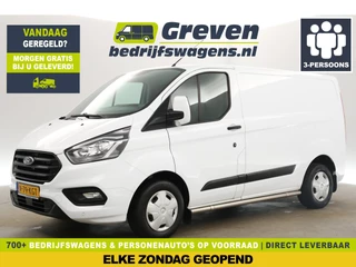 Ford Transit Custom 280 2.0 TDCI L1H1 Limited Airco Cruise Navigatie LED Trekhaak PDC 3 Persoons Stoelverw.