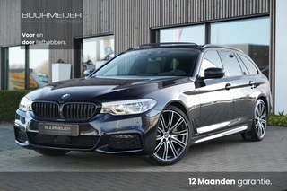 BMW 5-serie Touring 520i High Executive M | Dealer onderhouden | Panoramisch schuif/kanteldak | Stoel en stuurwielverwarming | Trekhaak | Keyless | Eerste eigenaar | Origineel NL | Sfeerverlichting |