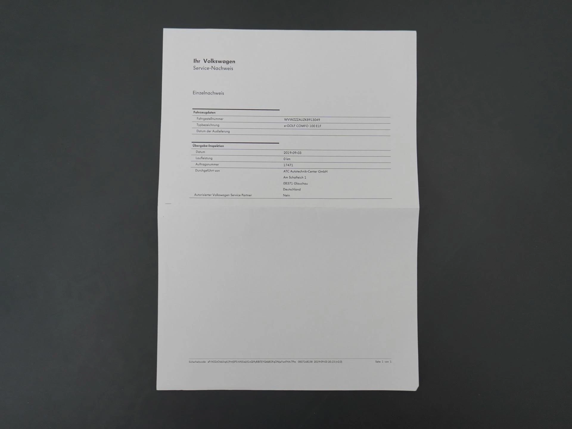 Hoofdafbeelding Volkswagen e-Golf