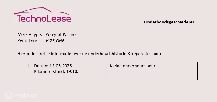 Hoofdafbeelding Peugeot Partner