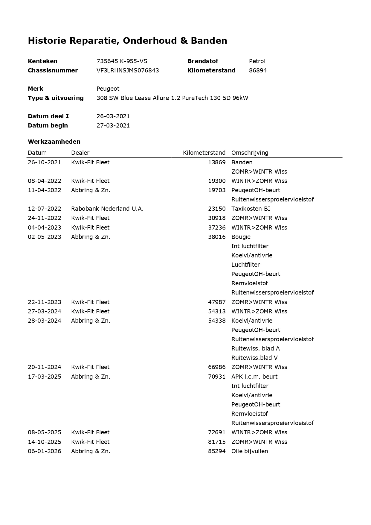 Hoofdafbeelding Peugeot 308
