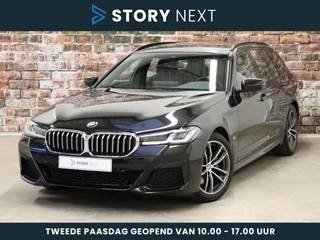 BMW 5 Serie Touring 520i High Executive M Sport Pakket Automaat / Trekhaak / Navigatie Professional / Achteruitrijcamera / Comfortstoelen / DAB / Apple Carplay / Stoelverwarming / Adaptief Onderstel / Cruise Control / LED
