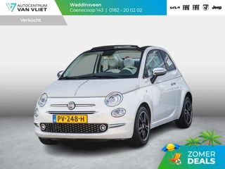 Fiat 500 C 0.9 TwinAir Turbo Lounge | Leer | Climate Control | Regen- en lichtsensor | Parkeersensoren | Navigatie | Beats Audio |