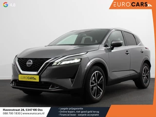 Nissan Qashqai 1.3 MHEV Xtronic Tekna Plus Automaat Navigatie Apple Carplay/Android Auto Parkeersensoren 360 camera Adaptive cruise control Panoramadak Elektrische achterklep Elektrische bestuurderstoel Stoel-en stuurverwarming Ledverlichting Climate Control