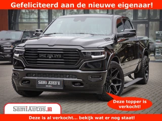 Dodge Ram 1500 LONGHORN BLACK OPS | HUD & VIRTUAL | PRIJS MET LPG + HEAD UP ADG + DEKSEL + PANORAMADAK GWJ + LUCHTVERING SER + BOM VOL | LIMITED LONGHORN® | CREW CAB | DUBBELE CABINE | 5,7L V8 HEMI 402 PK 4X4 | 5 PERSOONS | GRIJSKENTEKEN | VOORRAAD NR 2202 - 9563