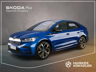 Hoofdafbeelding Škoda Enyaq Coupe Skoda Enyaq Coupé iV 80 RS 300pk Automaat Warmtepomp, CANTON audio, Panoramadak, Adaptive cruise control, Elektrische achterklep, LED matrix koplampen, Achteruitrijcamera