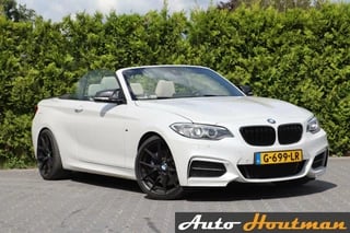 BMW 2-serie Cabrio M240i M-Performance Aero Kit Carbon High Executive Wit parelmoer Automaat|Stuurverw.|NAVI prof|Xenon|Camera|Stoelverwarming|PDC|