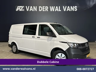 Volkswagen Transporter 2.0 TDI L2H1 Dubbele Cabine Euro6 Airco | 5-Zits | Navigatie | Trekhaak | Apple Carplay Android Auto, Cruisecontrol, Parkeersensoren