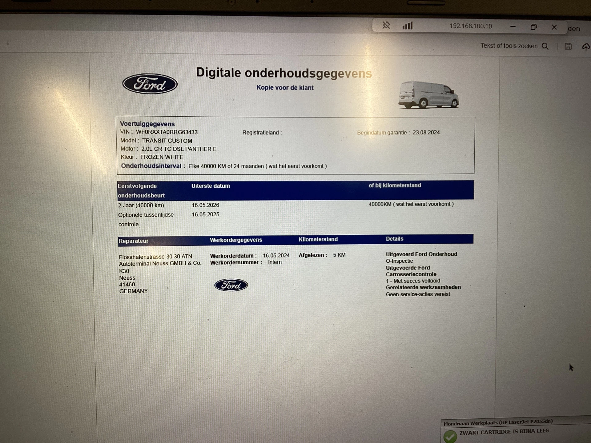 Hoofdafbeelding Ford Transit Custom