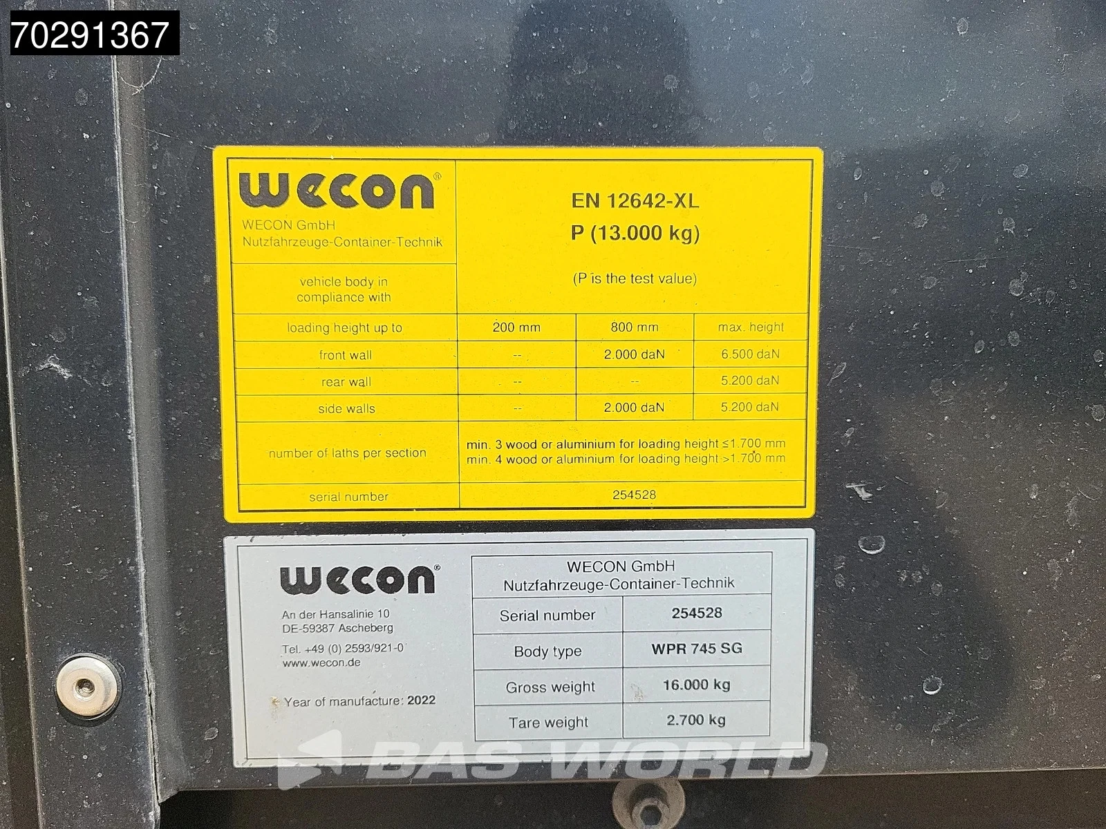 Hoofdafbeelding Wecon WPR 745 SG