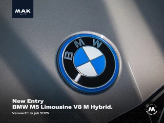 BMW M5 Limousine V8 M Hybrid, pano, B&W, 21", tr.haak, stl.ventilatie, memory, keyless, leder, privacy