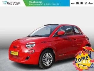 Fiat 500e Cabrio RED 42 kWh | Clima | Navi | Draadloos laden smartphone | Apple Carplay | PDC