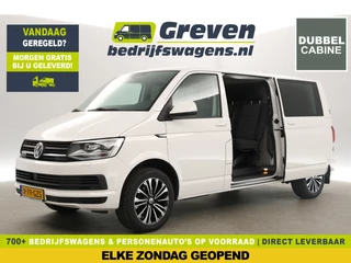 Volkswagen Transporter 2.0 TDI L2H1 150PK Dubbele Cabine 5 Pers DSG Automaat 2xSchuifdeur Airco Cruise Carplay Navi PDC 18''LMV Trekhaak