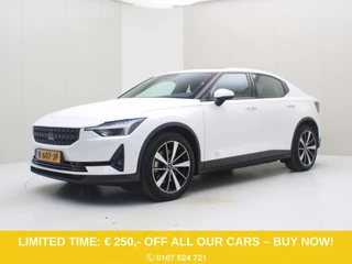 Polestar 2 Long Range AWD 408PK 78kWh 91% SoH [ 360CAM+PILOT PLUS+19INCH+CARPLAY+STOELVERWARMING+H/K AUDIO ]