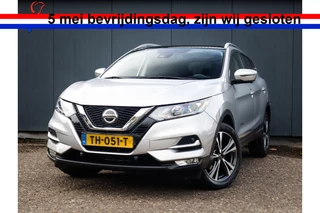 Nissan QASHQAI 1.2 N-Connecta (116 PK) 2e-Eig. & Nwe Motor + Autom. BOVAG-Garantie. NL-Auto, Trekhaak, Panoramadak, Navigatie, Cruisecontrol, Keyless-Entry/Start, Achteruitrijcamera, Bluetooth, Parkeersensoren-V+A, DAB Licht-Zicht-Pakket, Lm-Velgen-18Inch, Privacy-Glas