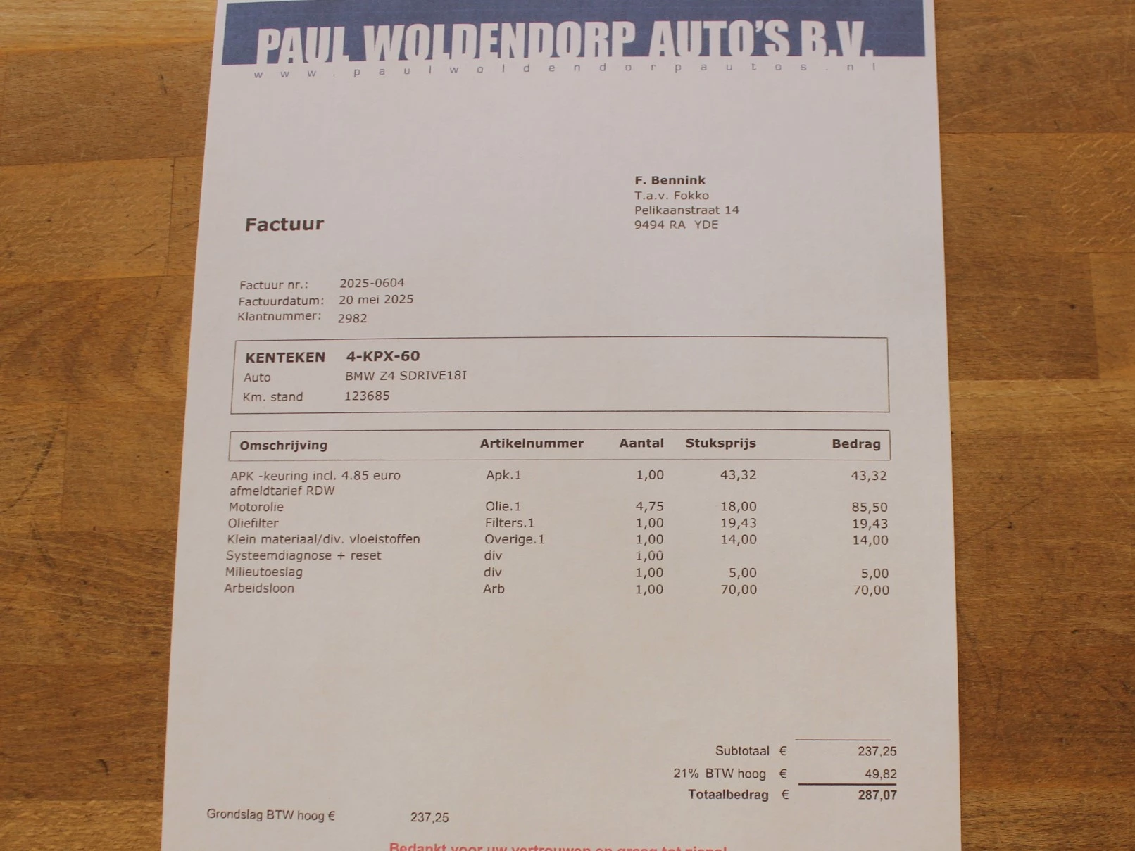 Hoofdafbeelding BMW Z4