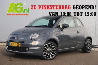 Fiat 500 1.0 Hybrid Star Panoramadak Half Leder Navigatie Clima Carplay 16 inch LMV Parkeersensor Bluetooth
