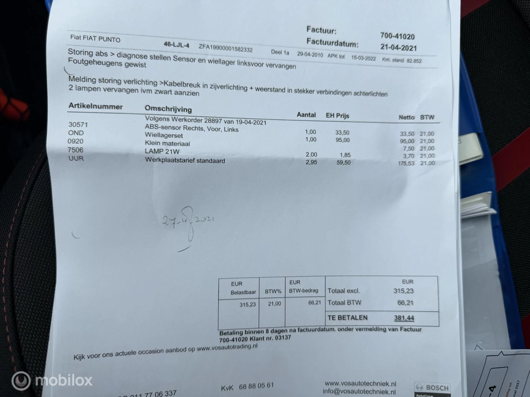 Hoofdafbeelding Fiat Punto