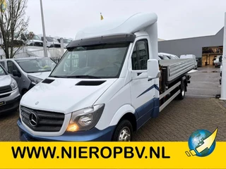 Mercedes-Benz Sprinter 516CDI Openlaadbak/Afzetbak + EFFER 28/2 Kraan Airco Trekhaak EURO 6