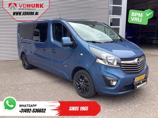 Opel Vivaro 1.6 CDTI 140 pk L2 DC Dubbel Cabine EXPORT ONLY 2x Schuifdeur/ Leder/ Climate/ Carplay/ Camera/ Cruise/ PDC/ Trekhaak/ LMV
