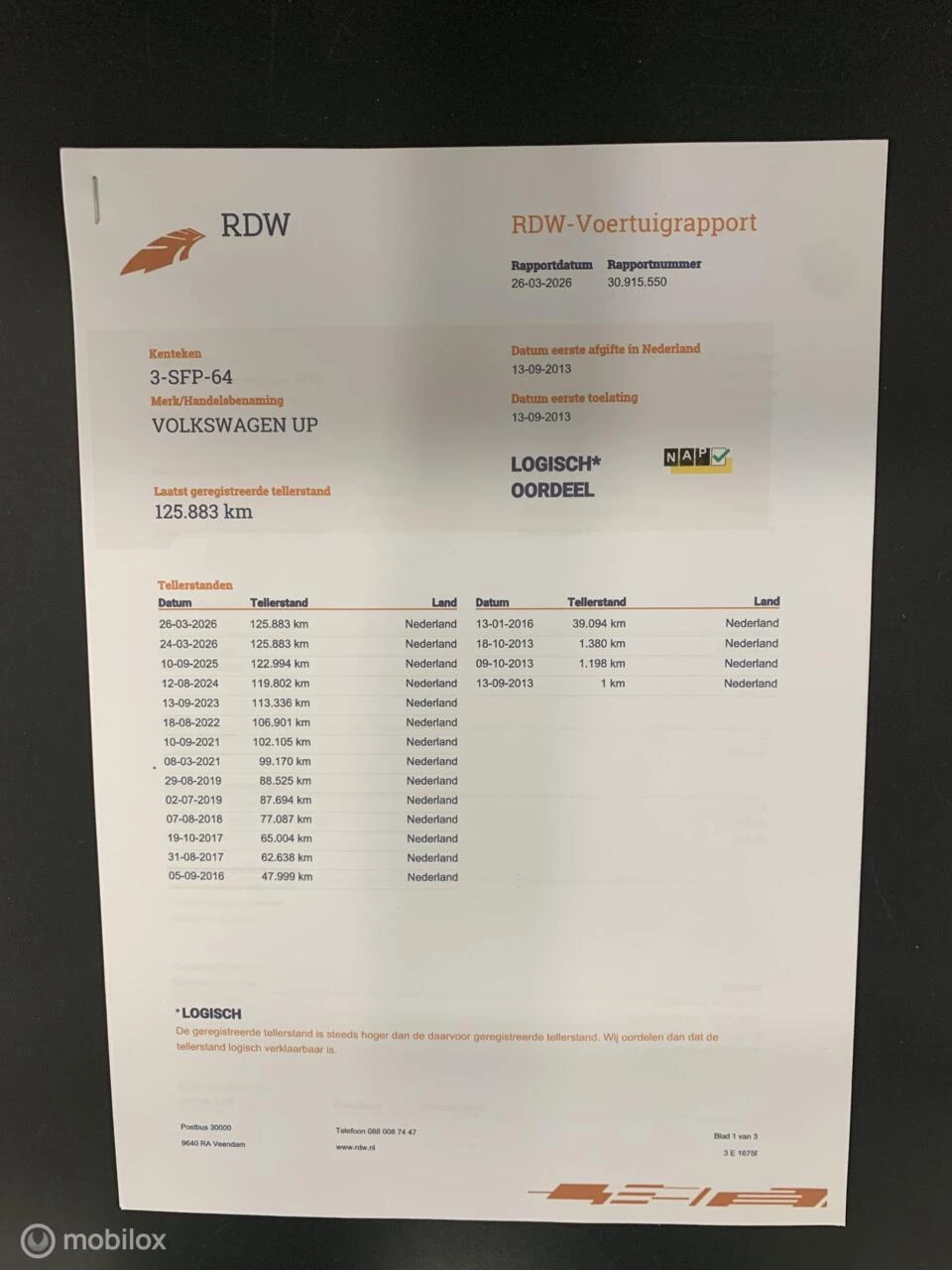 Hoofdafbeelding Volkswagen up!