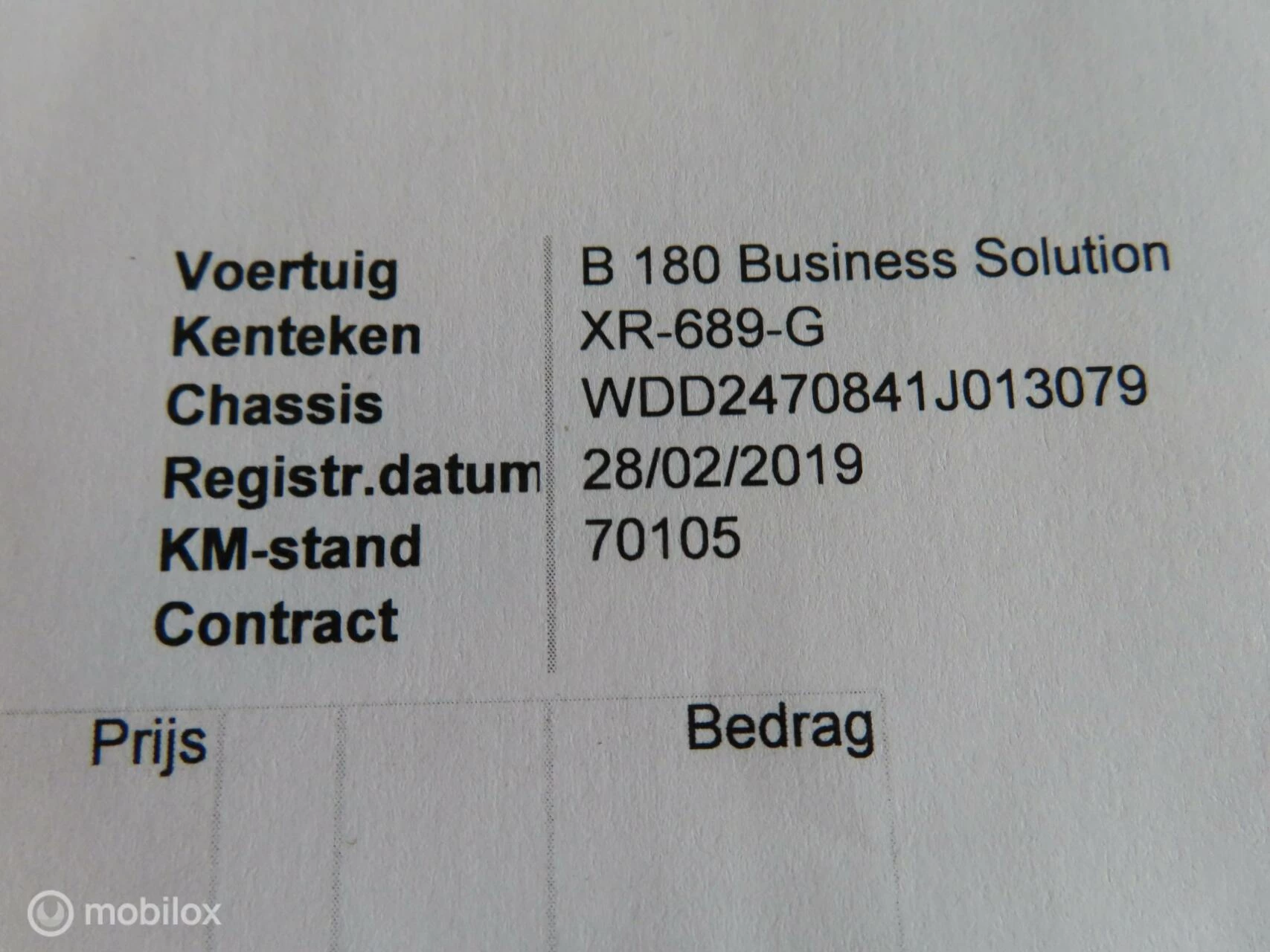 Hoofdafbeelding Mercedes-Benz B-Klasse