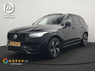 Volvo XC90 T8 Recharge AWD R-Design Plug In Hybrid 7 Persoon 394pk Dealer O.H. PHEV | Luchtvering |Trekhaak Af Fabriek | Panodak | Adaptive Cruise | Harman & Kardon | Lederen Sportstoelen Memory & Verwarmd | Keyless | Stuur Verwarmd | Virtual | Blis | Navigatie | DAB |