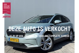 Škoda Enyaq iV BWJ 12-2021 | 60 SOH 91,6% 180PK | TREKHAAK | CAMERA A | CARPLAY | PRIVACY GLASS | STOELVERW | NAVI | CLIMA | PDC V+A |