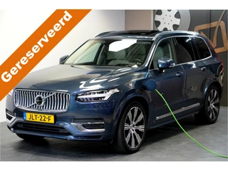 Volvo XC90 2.0 T8 AWD 335kW/455pk Aut8 Recharge Long Range Ultimate Bright LUCHTVERING + PANORAMADAK + HARMAN/KARDON + STOELVERWARMING/-MASSAGE/-VENTILATIE + ADAPT.CRUISE + PILOT ASSIST + BLIS + HEAD-UP + 360 CAMERA + PARKSENSOREN V&A + 21" LM-VELGEN!!