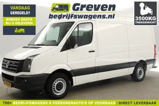 Volkswagen Crafter 2.0 TDI L2H2 140PK | 3500KG Trekgew. Werkbus Airco Cruise Elektrpakket Kasten Schuifdeur Trekhaak