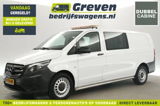 Mercedes-Benz Vito 114 CDI Extra Lang Dubbele Cabine Automaat Airco Camera 6 Pers Cruise PDC Navi Sidebars Zwaailamp