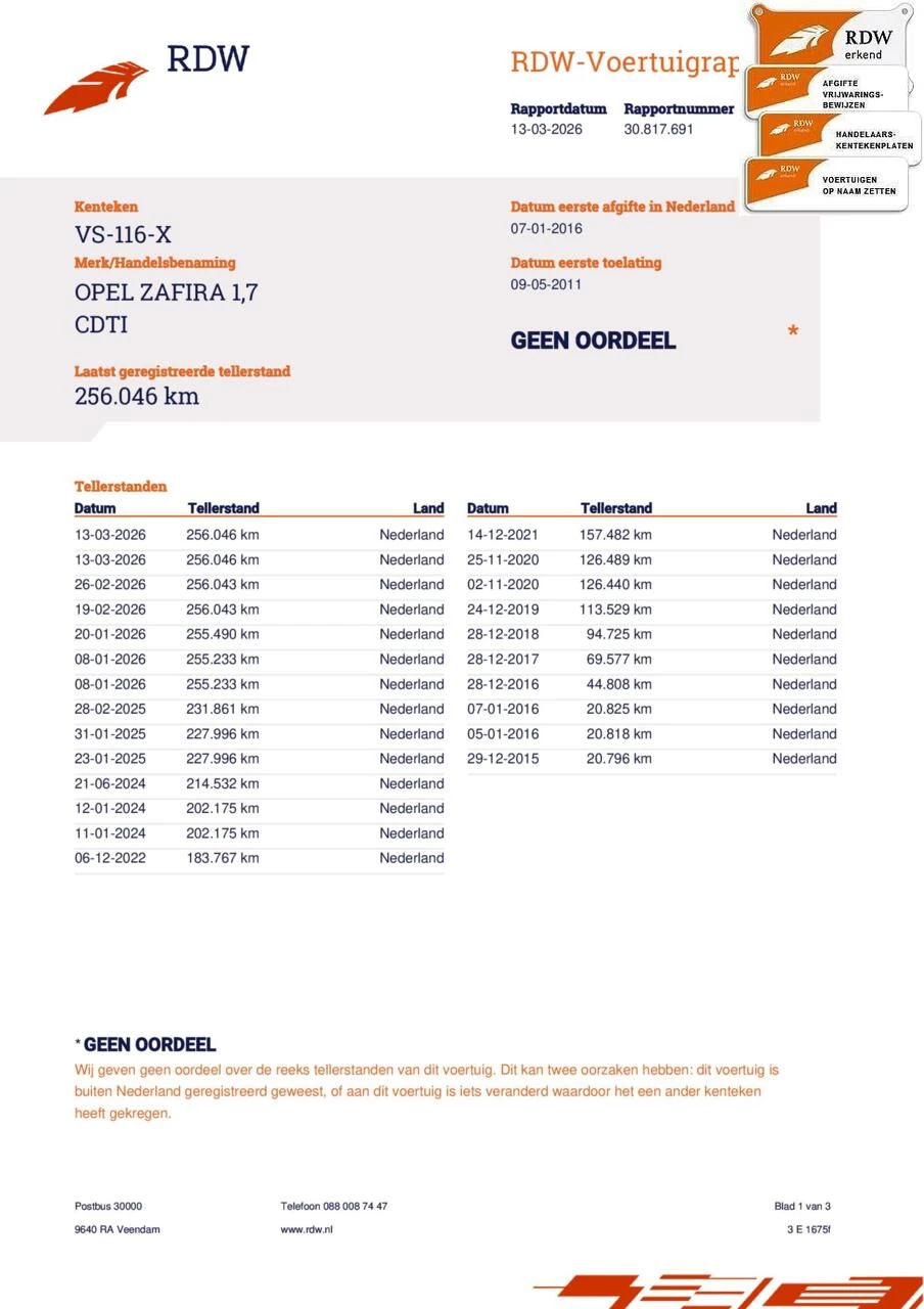 Hoofdafbeelding Opel Zafira