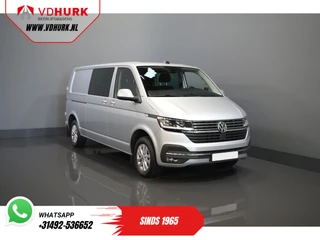 Volkswagen Transporter T6.1 2.0 TDI 150 pk DSG Aut. L2 DC Dubbel Cabine Highline BPM VRIJ! Adapt.Cruise/ LED/ 2xSchuifdeur/ Standkachel/ Carplay/ Stoelverw./ Camera