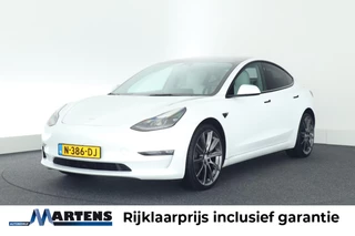 Tesla Model 3 Long Range AWD 351pk 75 kWh 94% SOH Wit interieur 20" velgen Privacy-Glass Carbon Achterspoiler