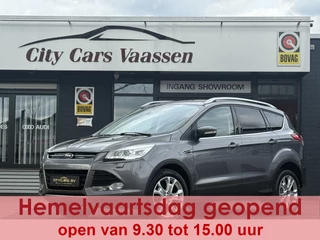 Ford Kuga 1.6 Titanium 150 pk org nl auto nap logisch climate ctr cruise ctr half leder pdc v/a afn trekhaak xenon keyless entry lmv 18 inch