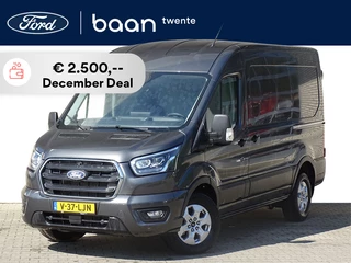 Ford Transit L2H2 350 2.0 TDCI 165pk Limited | Trekhaak | Dubbele schuifdeur | Bijrijdersstoel | Stoel - stuurwielverw. | Blis | Adaptieve cruise. | Snel leverbaar!