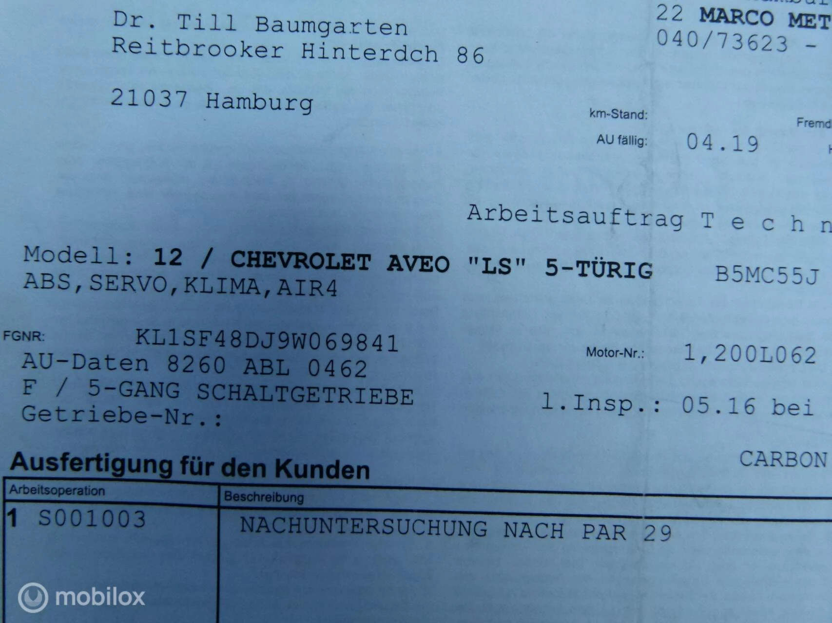 Hoofdafbeelding Chevrolet Aveo