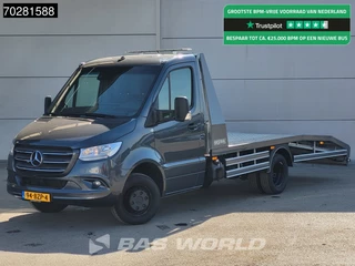 Hoofdafbeelding Mercedes-Benz Sprinter Mercedes Sprinter 519 3.0L V6 Autotransporter Oprijwagen Lier Trekhaak Navi Airco Cruise MBUX Euro6 Cartransporter Airco Trekhaak Cruise control
